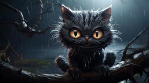 Cute creepy Cat