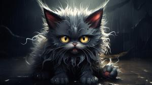 Cute creepy Cat