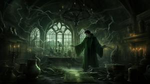 Chamber of secrets with basiliskDark wizard