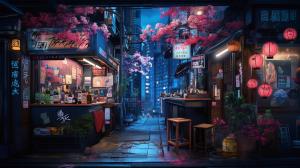 Aesthetic neonlight japan