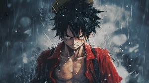 luffy facing kratosimage with ultra hd resolution, super realistic