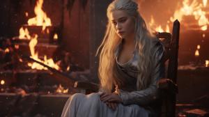 Broken path leading to the Iron throne daenerys targaryen sitting fire