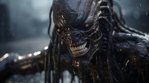 Johnny depp as xenomorph photorealism 8k