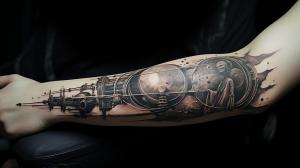 tattoo studio WOJTAS TATOO dark atmosphere speeder surrealism