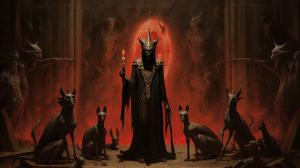  exorcism of the Anubis in hell surrealism