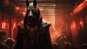  exorcism of the Anubis in hell dark city  cyberpunk