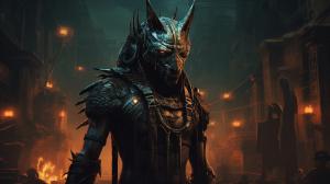  exorcism of the Anubis in hell dark city  cyberpunk