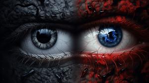 Why do the same eyes see two different things? Like in the dark hell of the tempting demon of darkness!