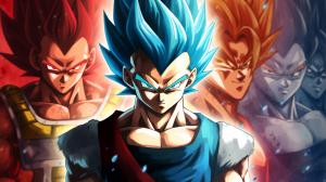 Vegeta side by side with his different super saiyan forms, base form, super saiyan, super saiyan 4, super saiyan god, super Saiyan blue, super saiyan blue evolved, as much details as possible, masterpiece, dragon ball gt, dragons ball super