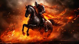 Magic fire black knight