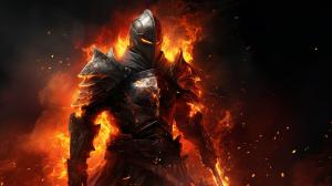 Magic fire black knight