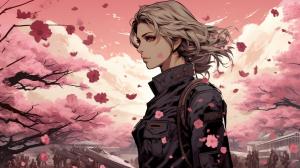 War, peace, cherry blossoms, manga, Japanese