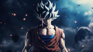 Goku Ultra instinct, HD, Perfect detail, anime accurate, space in background