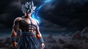 Goku Ultra instinct, HD, Perfect detail, anime accurate, space in background