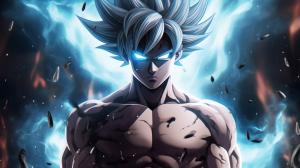 Goku Ultra instinct, HD, Perfect detail, anime accurate, galaxy in background