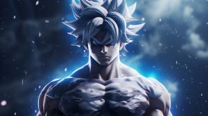 Goku Ultra instinct, HD, Perfect detail, anime accurate, galaxy in background