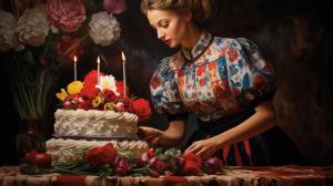 Birthday of a Polish woman in America