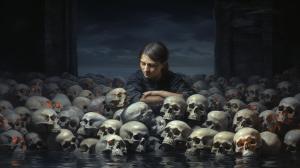 I stood in the sea of skulls wondering what a terrible thriller