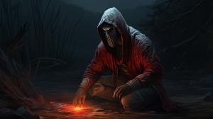 ghostface preparing to hunt a survivor