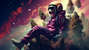 Stoner Astronaut Cowboy In Space