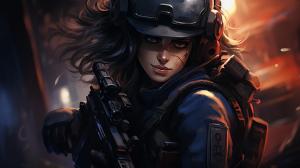 Kali from rainbow six siege turned around