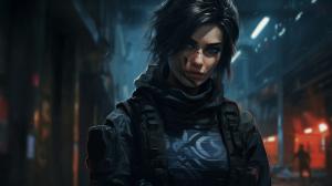 Kali from rainbow six siege turned around