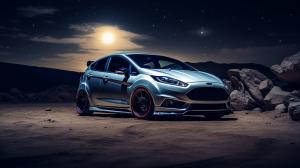 Ford fiesta mk6 silver on the moon