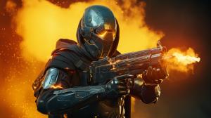 Cayde 6 with the golden fire gun