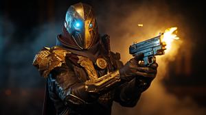 Cayde 6 with the golden fire gun