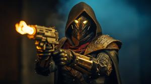 Cayde 6 with the golden fire gun