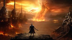 Sauron Fighting an army