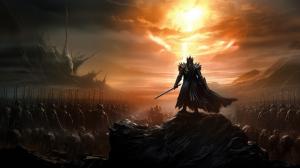 Sauron Fighting an army