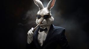 Buggs bunny Being a gagngster with a cigar