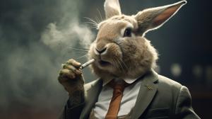 Buggs bunny Being a gagngster with a cigar