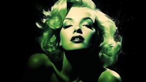 black Marilyn monroe tinted green