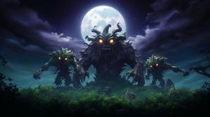 Majoras mask. The four giants stopping the moon