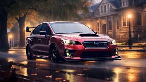 Subaru Impreza in the rain