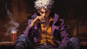 Spike smoking, cowboy bebop world