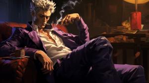 Spike smoking, cowboy bebop world