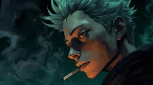 Jujutsu kaisen gojo smoking blunt