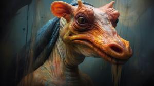 Abstract portrait of jar jar binks