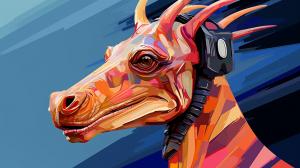 Abstract portrait of jar jar binks