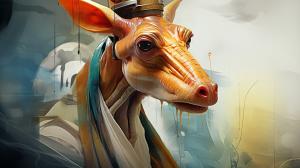 Abstract portrait of jar jar binks