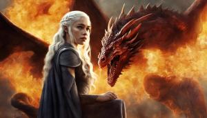 Khaleesi Daenerys Targaryen flames dragons