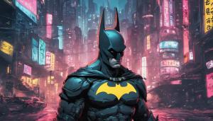 Batman in city cyberpunk 2077