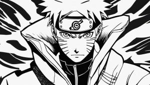 Naruto in black and white