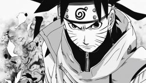 Naruto in black and white