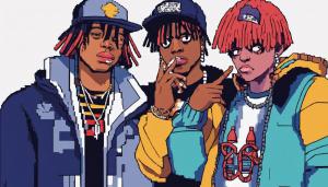 Juice wrld smoking with ski mask the slump god and trippie redd