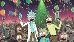 Rick and morty partying