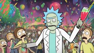 Rick and morty partying